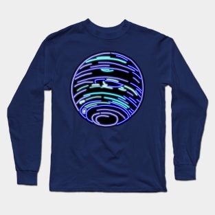 Electric Solar System Neon Neptune Long Sleeve T-Shirt